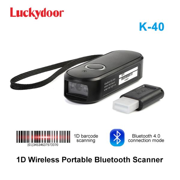 1D Portable Bluetooth Barcode Scanner 617nm LED CCD Image Sensor With Memory