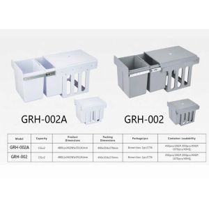 China Moisture Proof Metal Kitchen Trash Can Space Saving Size Customized wholesale