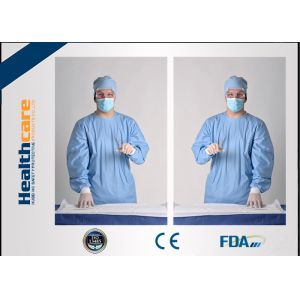 Buy cheap Sterile Disposable Protective Gowns Nonwoven Gowns With Knitted Cuff Medical from wholesalers