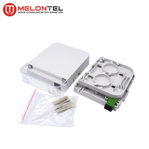 MT-1220 Cheap price wall mount type indoor plastic 2 port FTTX terminal box with transparent cover