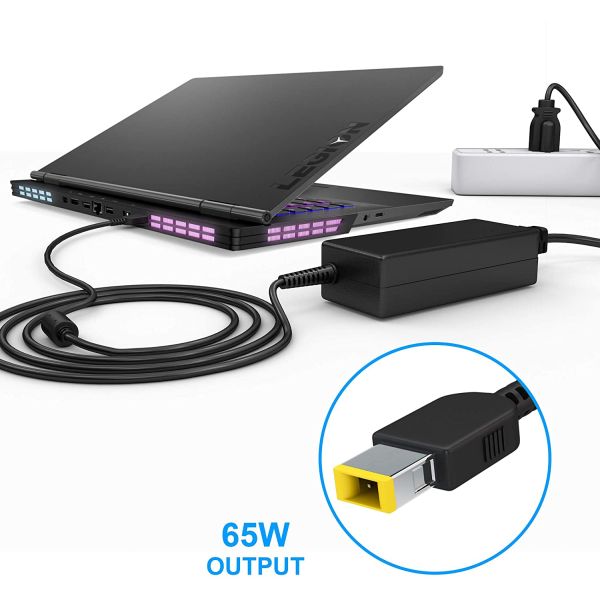 Lenovo Thinkpad Laptop Power AC Adapter 65W 20V 3.25A Slim With Power Cord