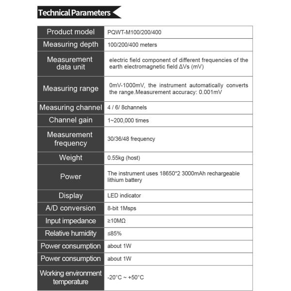 PQWT M200 Water Detection Machine Mobile Phone Underground Water Detector Searching Water Equipment