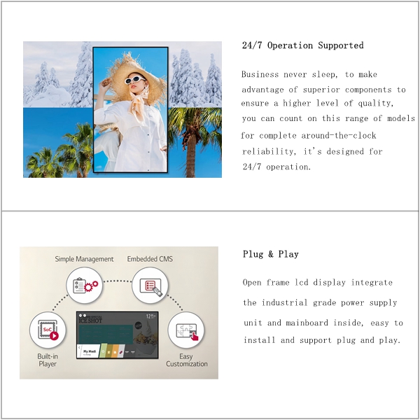 23.8 Inch Open Frame Lcd Screen 1500nits High Brightness