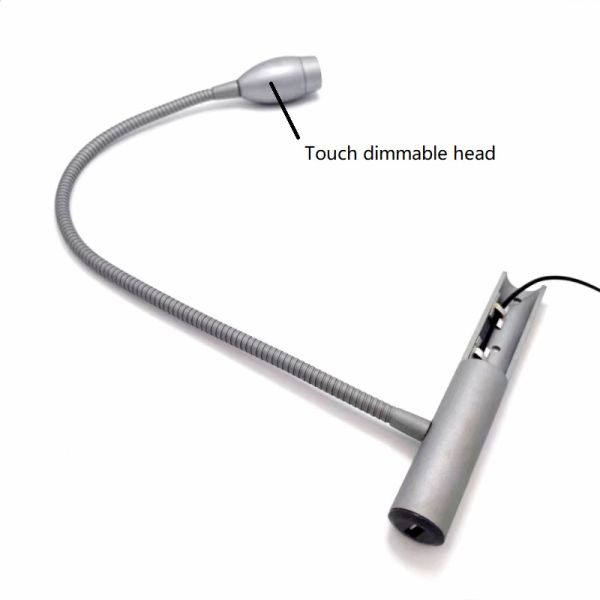 Adjustable Reading Light and USB Charging Bed Lamp for Furniture Electronic Accessories