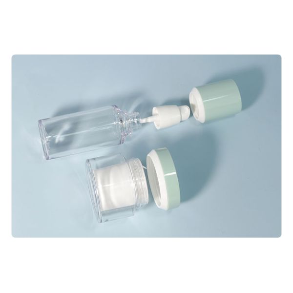 100ml Transparent Plastic Bottle Cosmetic Bottle Set 50g For Face Body Cream