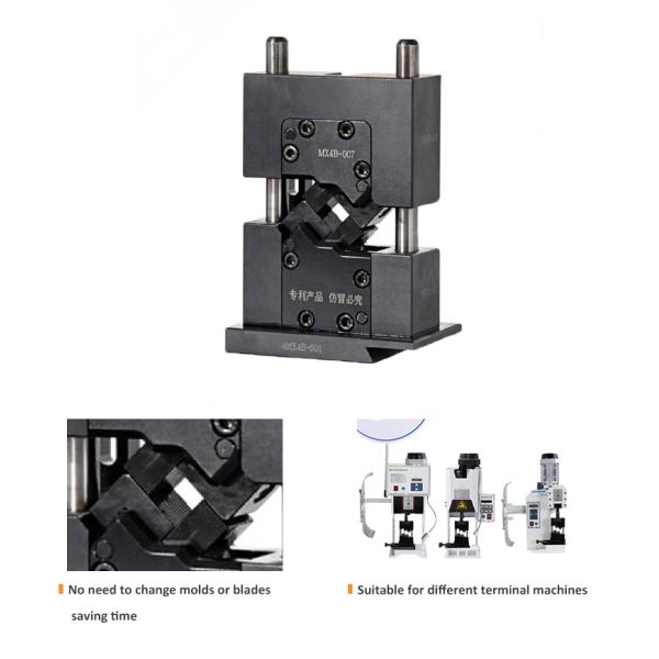4 Sides Square Terminal Crimping Machine Moulds Applicator Die 0-90sqmm Customized