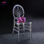 China Nordic Style Resin Chiavari Chair Outdoor Weeding Chair Clear Color Peocock Pattern wholesale