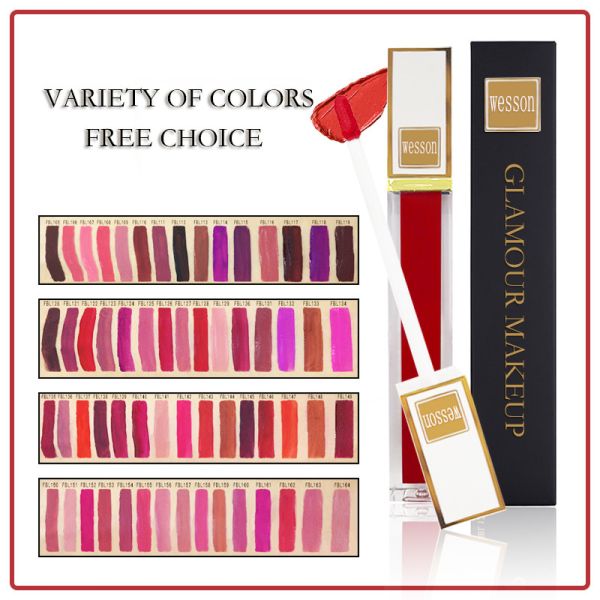 2.5g 60C Color Matte Glossy Lipstick 500pcs Natural Waterproof Gloss Lipstick