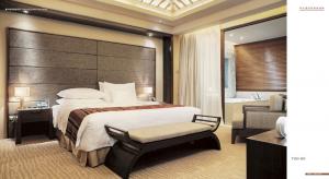 China hotel furniture, bedroom, wooden bed, bed head, bed stool, bedding, mattress on sale