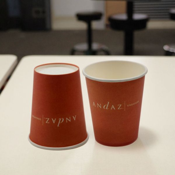 Biodegradable disposable paper cup custom logo double-layer hot drink coffee paper cup