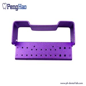 China Hot sale denture bur holder/ 26-hole autoclavable box for opening with different colors on sale