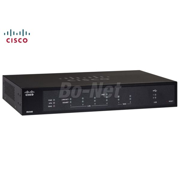 Wired Enterprise Gigabit VPN Router RV340 Dual WAN 4 LAN Router Cisco RV340-K9-CN