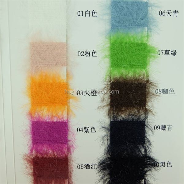 FLUFFY DYED NYLON EYELASH FEATHER YARN FOR KNITTING SWEATER
