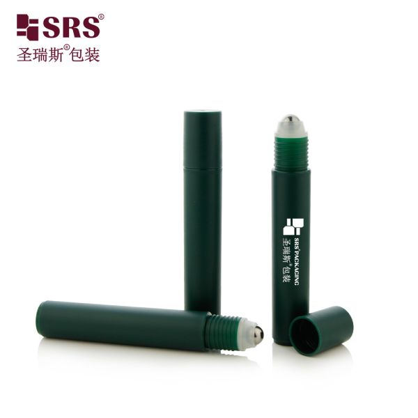 RPP-15ML Round Cylinder Inject Frosted Finished Roll On Bottle With 304 Stainless Steel Ball For Hair Essence Serum