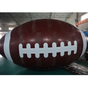 China Oval Helium Balloon with UV protected Printing , Colorful Egg Inflatable Rugb wholesale