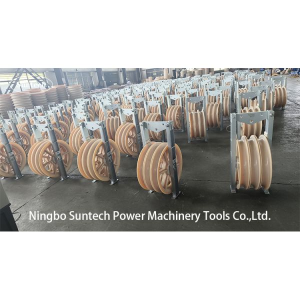 916mm ACSR MC Nylon Conductor Wire Rope Stringing Pulley Blocks