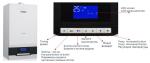 Powerful Wall Installed Gas Boiler Programmable Controls Variable Dimensions