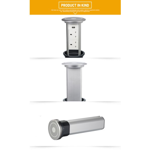 Durable FGGP Motorized Pop Up Outlet For Kitchen , Tabletop Power Socket