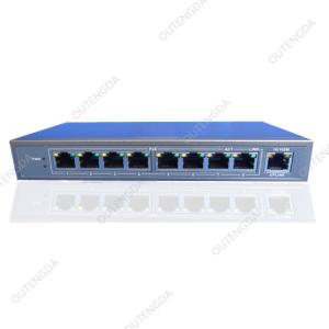 China 8 port POE switch 24V with 1 uplink port, mini network hub ethernet switch for ip camera wholesale