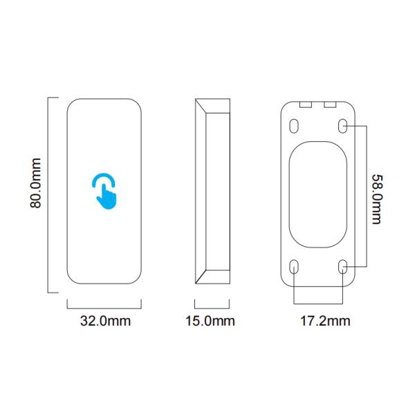 T2 Touchless infrared sensor exit button door release button access control system exit push button