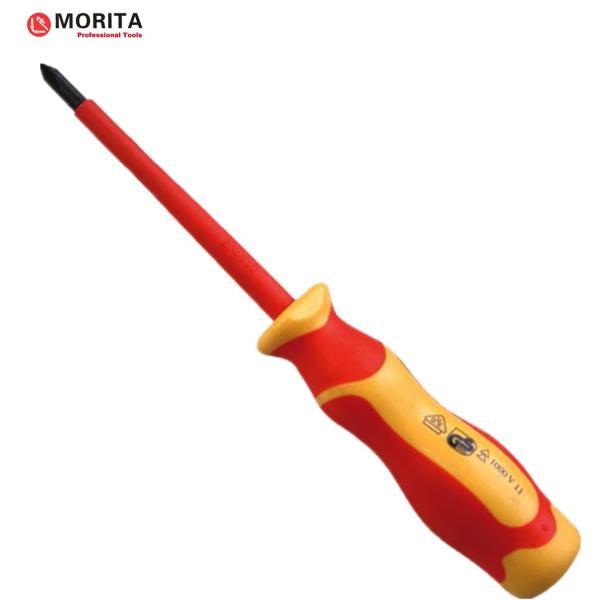 Insulated hand tools Screwdriver VDE Slotted Phillips Pozi Tip Chrome Vanadium Steel 1000 V AC High Hardness With Magnet