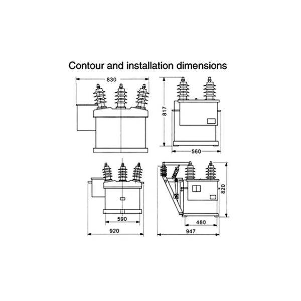 High Voltage Vacuum Circuit Breaker 12KV Voltage With Manual Tape Isolation