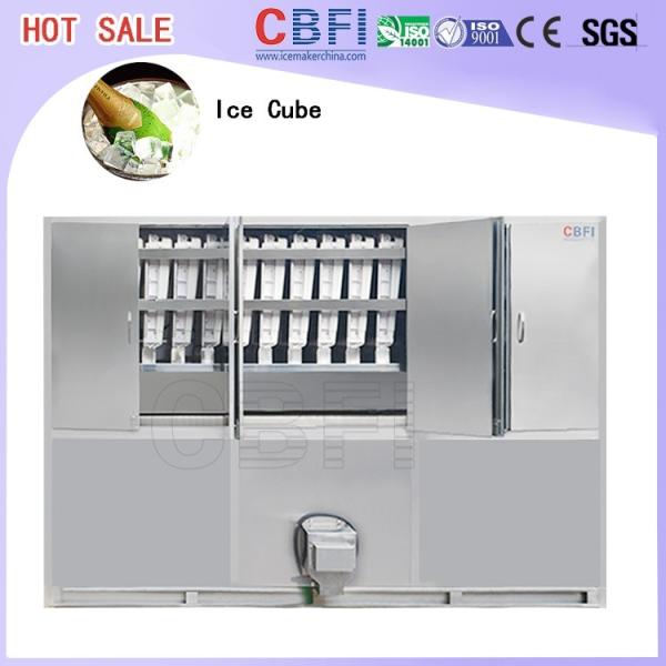 Quality Commercial Ice Maker / Ice Cube Making Machine With PLC Central Program Control for sale