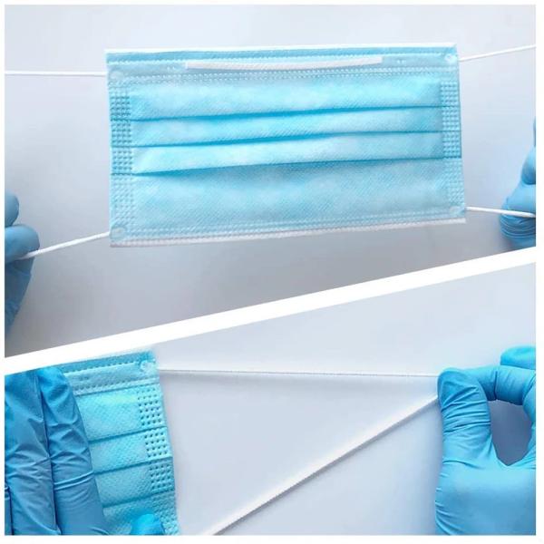 Prevent Spittle Disposable Face Mask Dust Protection No Stimulation blue color