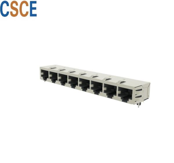 Quality Multiple Color 8 Port RJ45 Connector , 8 Pin RJ45 Connector For Ethernet Interface for sale