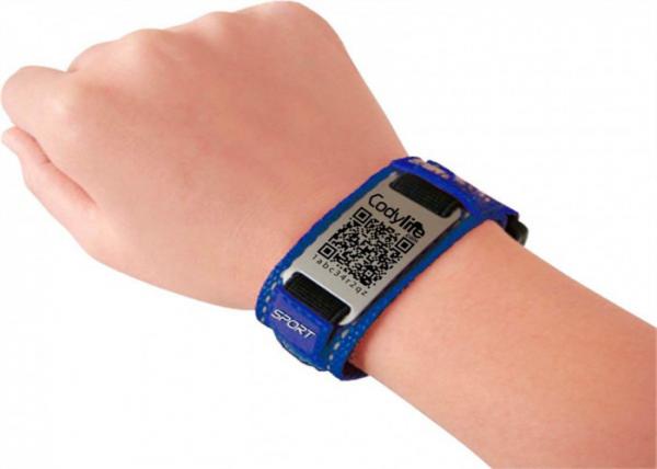Reusable Sport ID Bracelet Laser Engraving QR Code Easy Scan For Cyclists