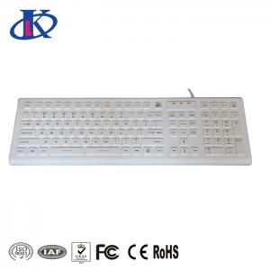 China IP68 Washable Silicone Keyboard With Or Without Backlit Keys In White Or Black Color wholesale