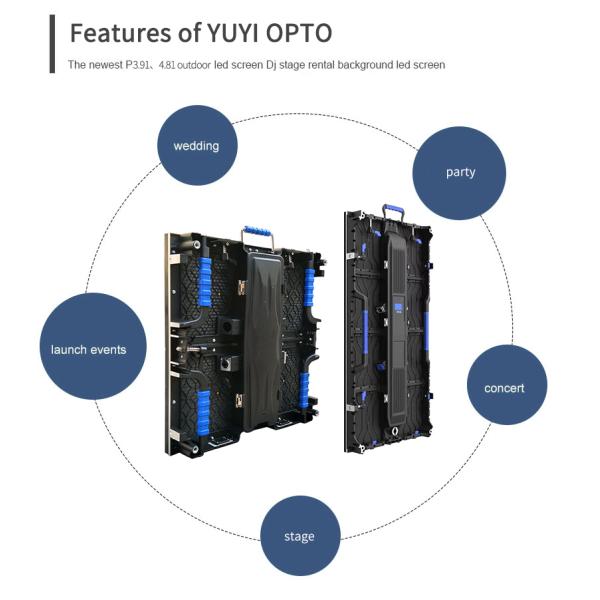 4.81mm Pixel Outdoor Rental LED Display Seamless Splicing High Brightness LED Screen