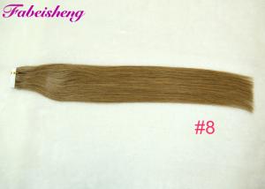 China Soft And Straight 10 Inch Tape In Human Hair Extensions , Double Drawn Hair Weft wholesale