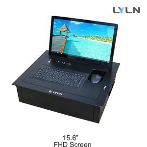 China Motorized Flip Up Monitor 15.6 Inch With Keyboard And Mouse PLT-15S wholesale