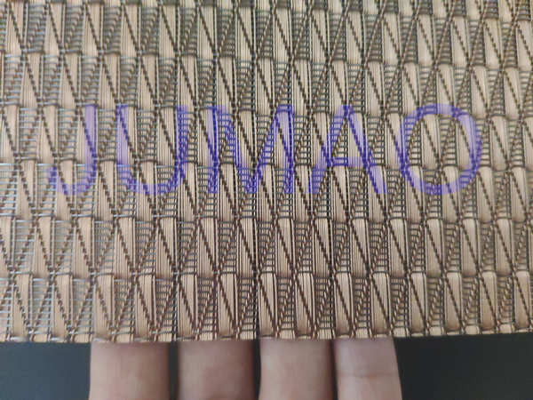 Glass Laminated Architectural Argyle Red Copper Wire Mesh Fabric 2000mm Width