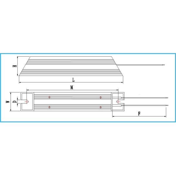 3000W 15k Ohm Aluminium Housed Resistors RXLG Shell Brake High Power Resistor