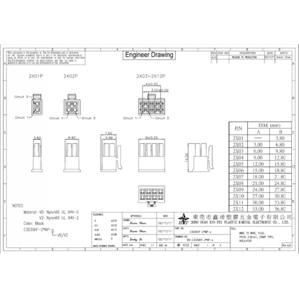 Dual Row Wire To Wire Connectors Low-Halogen Molex 43025 Micro-Fit 3.0 Receptacle Housing