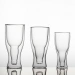 Borosilicate Double Wall Drinking Glasses , Clear Reusable Beer Pong Cups
