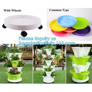 China Stacking Flower Pot Tower Stackable Vertical Plastic Garden Planter Vegetable Flower Strawberry Planter Pot Grow Fresh on sale