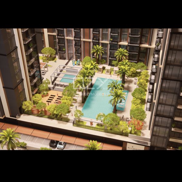 1:125 Scale Architectural Scale Model with Etching and Refined Handmade Craftsmanship for Realistic Display