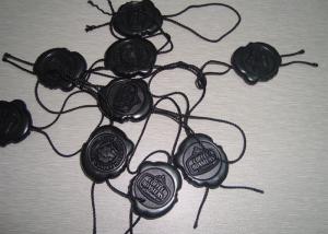 Custom Plastic Hanging Tags Engraved Black Plastic Name Tags With Loop Lock String