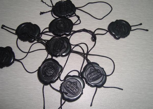 Quality Custom Plastic Hanging Tags Engraved Black Plastic Name Tags With Loop Lock String for sale
