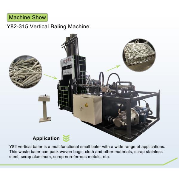 Hydraulic Vertical Scrap Baler Machine Multifunctional For Aluminum Cans