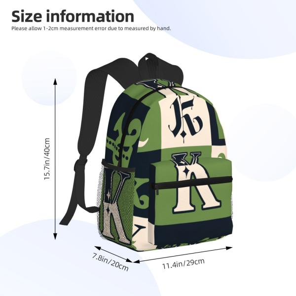 Adjustable Shoulder Strap Fabric School Book Bags with All Over Print Sublimation Design