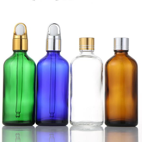 Cube 30ml / 100ml Square Glass Bottles Containers For Travel Wear Resisitant