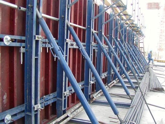 Steel Material Concrete Wall Formwork Systems Flexible Height Adjustment