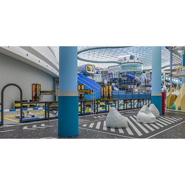 Custom Indoor Play Structure for Kids with Slides and Climbing Walls