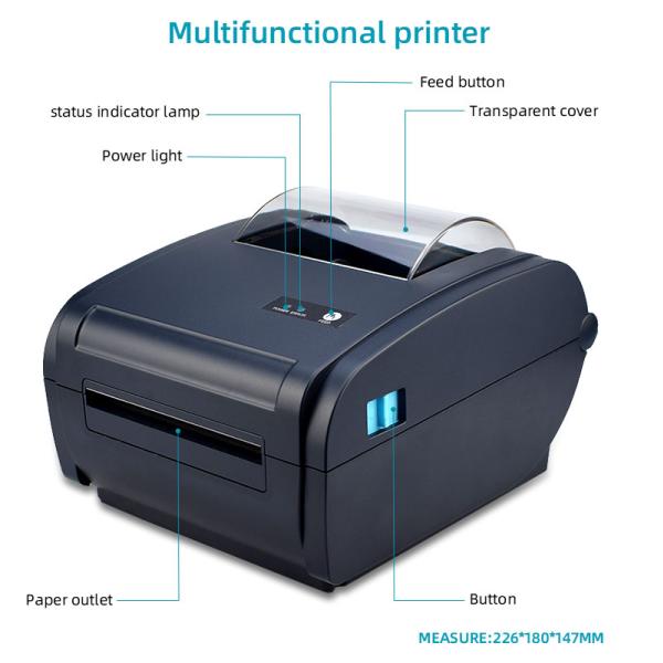 Direct Wireless Thermal Label Printer for 4 Inch Desktop Receipt Label Sticker Printer