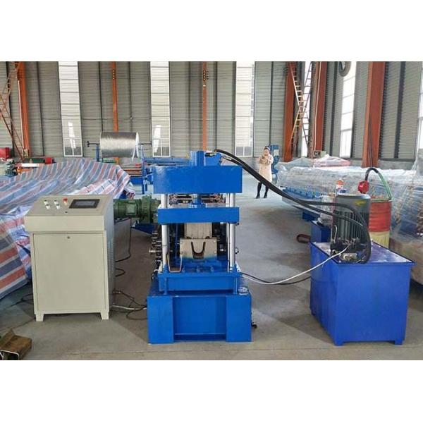 Blue Color Purlin Roll Forming Machine Yield Strength 235Mpa With 14 Steps Rollers