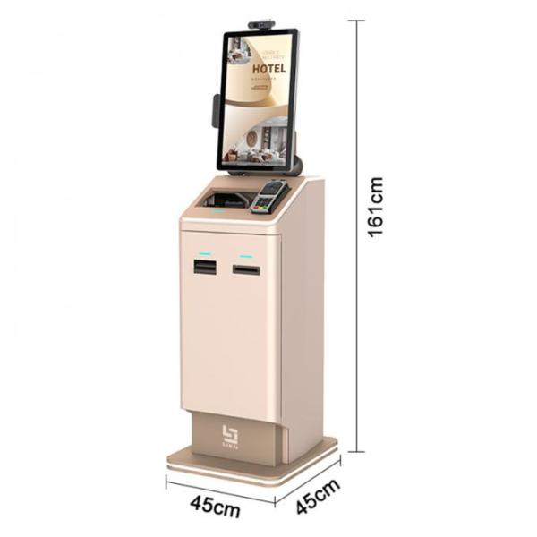 Self Service Kiosk For Hotels With Printer QR Code Scanner Cash Recycler
